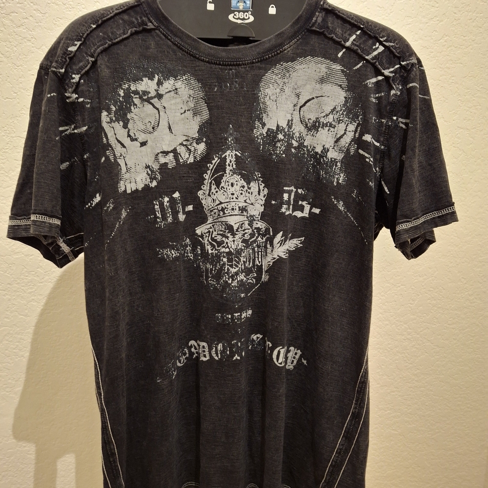 Guess Distressed Black Graphic Tee